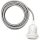 Cult Living 2,5m Kabel E27 Birnenhalter mit Kabel, Farbe: Grau