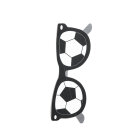 Glasses with football print made of paper, flame...