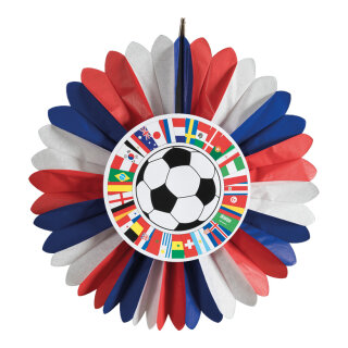 Fan "Soccer Cup" Russia printed on both sides - Material: made of paper flame retardent - Color: multicoloured - Size: 60cm
