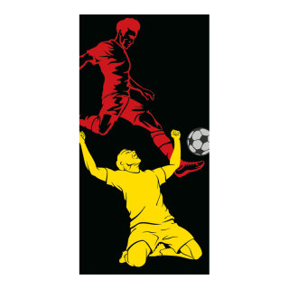 Banner Fußball "4" einseitig bedruckt, Größe: 180x90cm Farbe: mehrfarbig   #