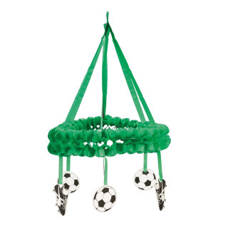 Kranz mit 6 Bändern Motto »Fußball«, aus Papier, schwer entflammbar Abmessung: Ø 75cm Farbe: mehrfarbig #   Info: SCHWER ENTFLAMMBAR