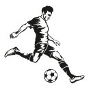 Display »Football Player« printed one one side, support...