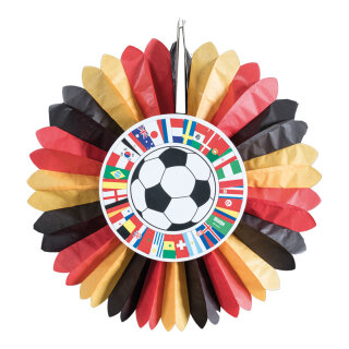 Fan "Soccer Cup" Germany printed on both sides - Material: made of paper flame retardent - Color: multicoloured - Size: 60cm