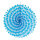 Dekofächer »Raute« aus Papier     Groesse:60cm    Farbe:weiß/blau     #   Info: SCHWER ENTFLAMMBAR