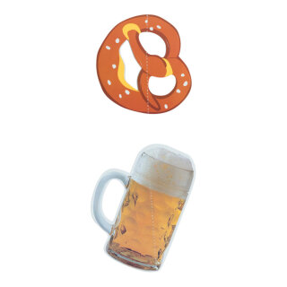 Hänger »Brezel & Bier« aus Papier Abmessung: 40cm Farbe: braun #   Info: SCHWER ENTFLAMMBAR