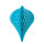 Ornament drop-shaped made of paper with nylon hanger - Material: flame retardant according to M1 - Color: turquoise - Size: 30x20cm