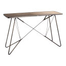 Metal table foldable - Material: with wooden plate -...