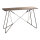 Metal table foldable - Material: with wooden plate - Color: black/brown - Size: 120x40x76cm