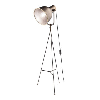 Metal lamp with plug & on/off switch - Material:  - Color: bronze - Size: 113cm