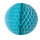 Honeycomb ball made of paper with nylon hanger - Material: flame retardant according to M1 - Color: turquoise - Size: 30cm