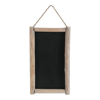 Werbetafel doppelseitig, mit Holzrahmen     Groesse: 60x37cm - Farbe: schwarz/natur #