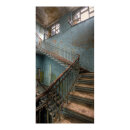 Banner "Old staircase" paper - Material:  - Color: blue/brown - Size: 180x90cm