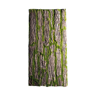 Bark plate covered with moss, with real bark     Size: 100x50cm    Color: natural-coloured