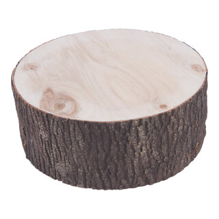 Trunk wood covered with foam - Material:  - Color: brown - Size: H: 10cm X Ø25cm