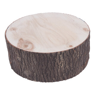 Baumstamm Holz mit Schaumstoffüberzug     Groesse:H: 10cm, Ø25cm    Farbe:braun