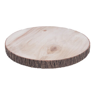 Baumscheibe Holz mit Schaumstoffüberzug     Groesse: H: 2,5cm, Ø25cm    Farbe: braun
