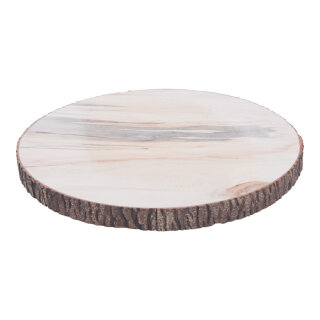 Baumscheibe Holz mit Schaumstoffüberzug     Groesse: H: 2,5cm, Ø30cm    Farbe: braun