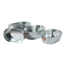Zinc tubs with handles set of 4 pieces, nested...