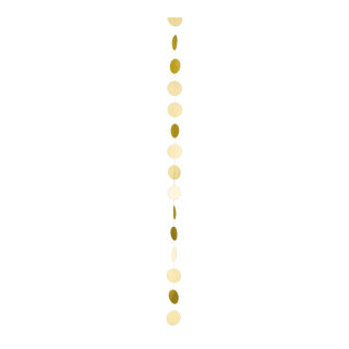 Papiergirlande 30 Elemente, Glanz/Glitzer-Mix     Groesse: 280cm, Ø6,5cm    Farbe: gold