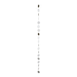 Papiergirlande 30 Elemente, Glanz/Glitzer-Mix     Groesse: 280cm, Ø6,5cm    Farbe: silber