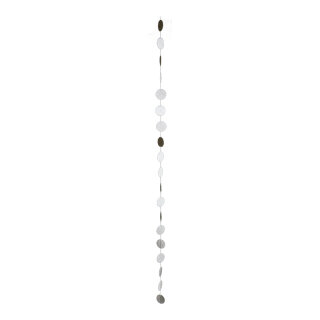 Papiergirlande 20 Elemente, Glanz/Glitzer-Mix     Groesse: 180cm, Ø5cm    Farbe: silber