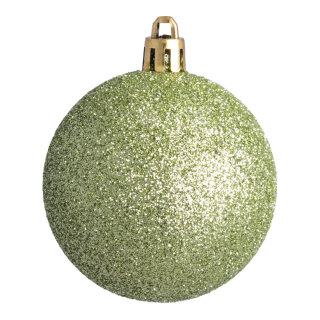 Weihnachtskugel, mint glitter      Groesse: Ø 6cm, 12 Stk./Blister