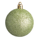 Christmas ball mint glitter 12 pcs./blister - Material:...