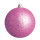Weihnachtskugel, pink glitter  Abmessung: Ø 6cm, 12 St./Blister   Info: SCHWER ENTFLAMMBAR