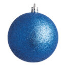 Weihnachtskugel, blau glitter      Groesse:Ø 6cm,...