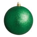 Weihnachtskugel, grün glitter      Groesse: Ø...