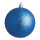 Weihnachtskugel, blau glitter      Groesse: Ø 8cm, 6 Stk./Blister