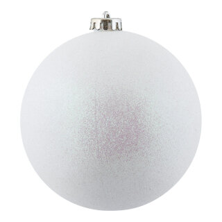 Christmas ball white glitter  - Material:  - Color:  - Size: Ø 14cm