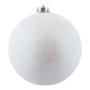 Weihnachtskugel, weiß glitter      Groesse:...