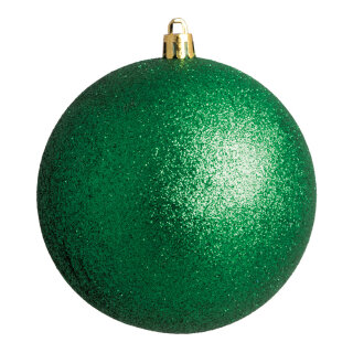 Weihnachtskugel, grün glitter      Groesse: Ø 14cm