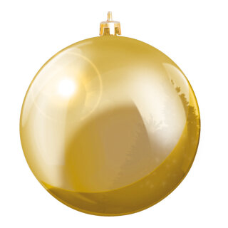 Christmas ball gold 12 pcs./blister made of plastic - Material: flame retardent according to B1 - Color: gold - Size: Ø 6cm