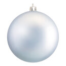 Christmas ball matt silver 6 pcs./blister made of plastic...