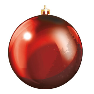 Christmas ball red made of plastic - Material: flame retardent according to B1 - Color: red - Size: Ø 10cm