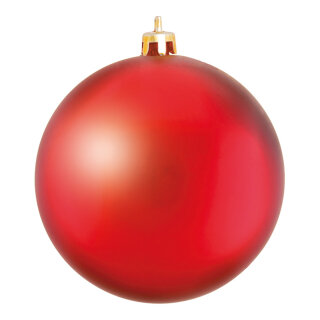 Christmas ball matt red made of plastic - Material: flame retardent according to B1 - Color: matt red - Size: Ø 10cm