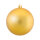 Christmas ball matt gold made of plastic - Material: flame retardent according to B1 - Color: matt gold - Size: Ø 14cm
