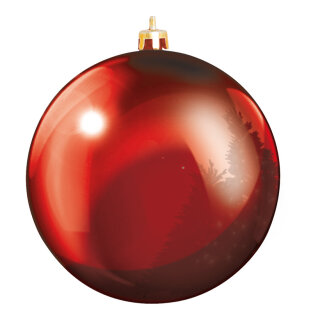 Christmas ball red made of plastic - Material: flame retardent according to B1 - Color: red - Size: Ø 25cm