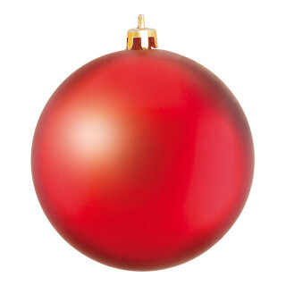 Christmas ball matt red made of plastic - Material: flame retardent according to B1 - Color: matt red - Size: Ø 25cm