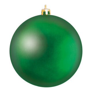 Christmas ball matt green 12 pcs./blister made of plastic - Material: flame retardent according to B1 - Color: matt green - Size: Ø 6cm