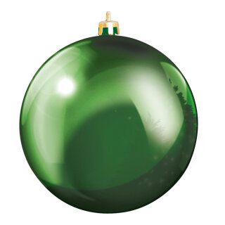 Christmas ball green 6 pcs./blister made of plastic - Material: flame retardent according to B1 - Color: green - Size: Ø 8cm