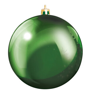 Christmas ball green made of plastic - Material: flame retardent according to B1 - Color: green - Size: Ø 10cm