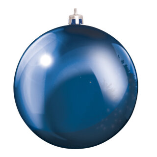 Christmas ball blue made of plastic - Material: flame retardent according to B1 - Color: blue - Size: Ø 14cm