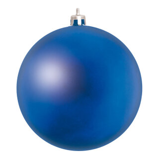 Christmas ball matt blue made of plastic - Material: flame retardent according to B1 - Color: matt blue - Size: Ø 20cm