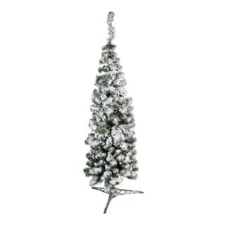 Noble fir with stand slim line - Material: 123 tips snowed - Color: green/white - Size: 120cm X Ø60cm