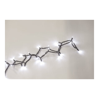 Lichterkette mit 100 LEDs, Ø5mm IP44 Stecker für außen, 5x koppelbar, 8 Progr. m. Memoryfunktion, 5m Zuleitung, 1-farbige LEDs, Kabelfarbe: grün     Groesse:600cm    Farbe:grün/kaltweiß