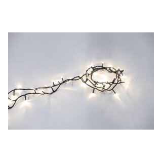 Lichterkette mit 100 LEDs, Ø5mm IP44 Stecker für außen, 5x koppelbar, 8 Progr. m. Memoryfunktion, 5m Zuleitung, 2-farbige LEDs, Kabelfarbe: grün     Groesse: 600cm    Farbe: grün/warmweiß/kaltweiß