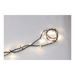 PVC-Lichterkette mit 50 LEDs IP20 Stecker für innen, 20x koppelbar, 1,5m Zuleitung, 220-240V     Groesse: 500cm    Farbe: schwarz/warmweiß
